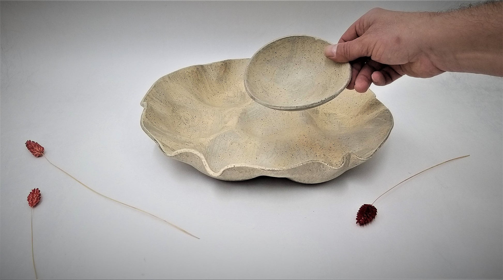 White Ceram Ceramic Plate And Bowl Set