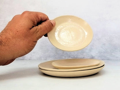 Modern Tiny Cream Plates