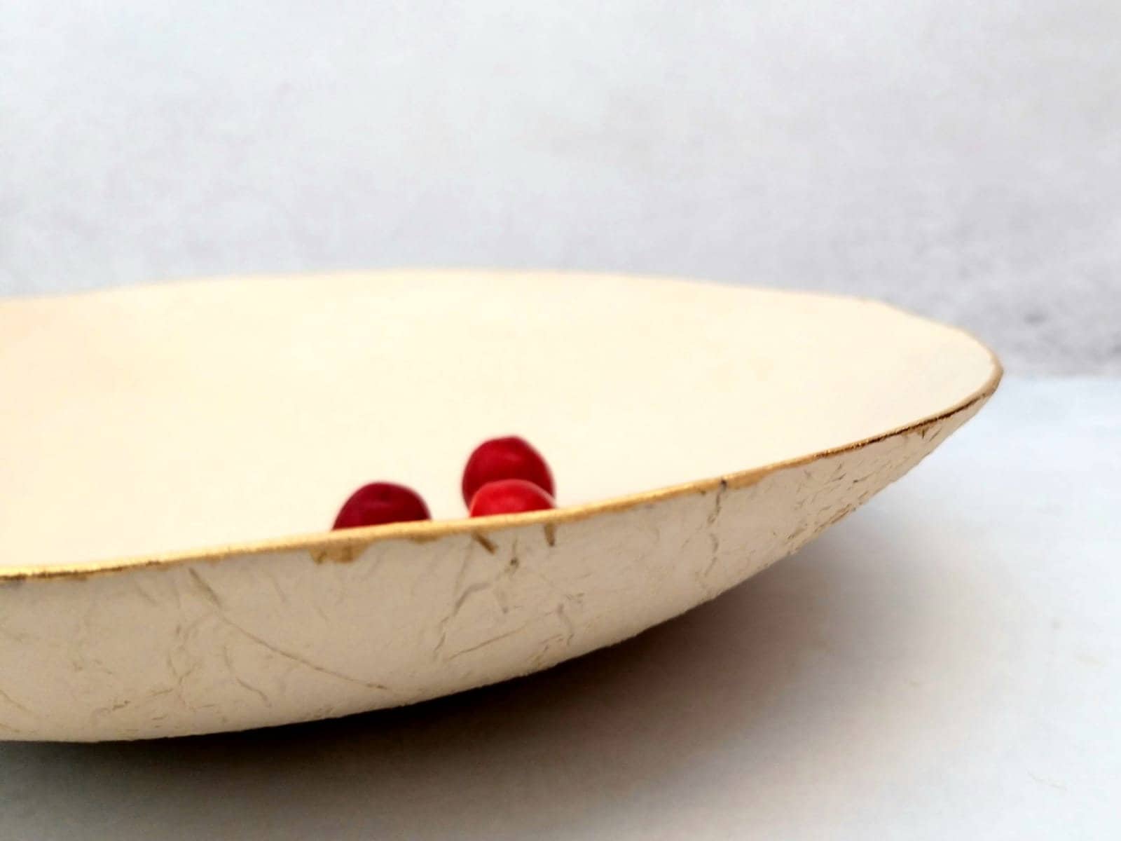Large Ceramic Fruit Bowl: Modern Pottery Centerpiece for Serving and  Decoration