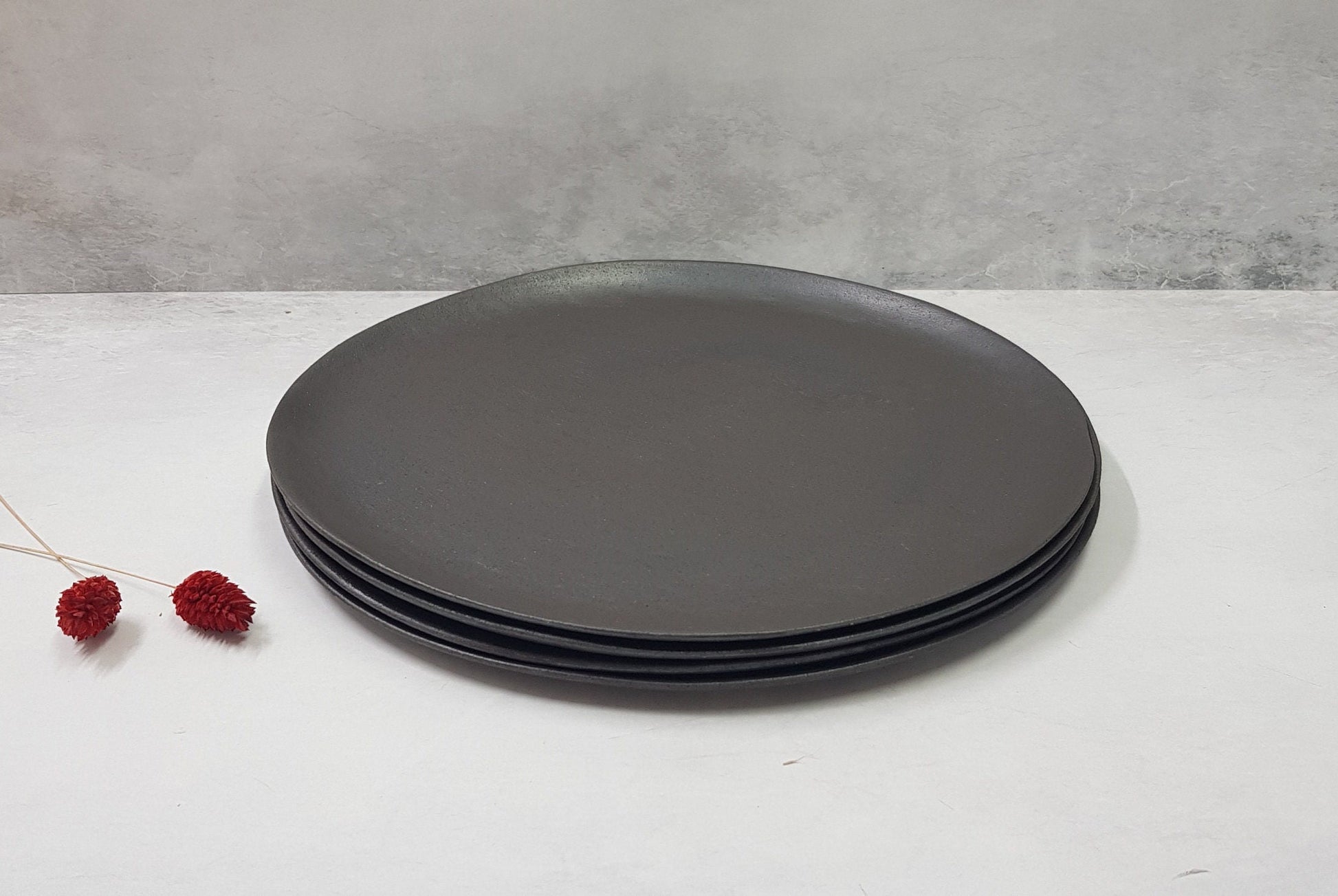 Unique black Ceramic Plates