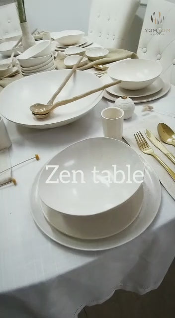 Video White Stoneware Dinnerware Set