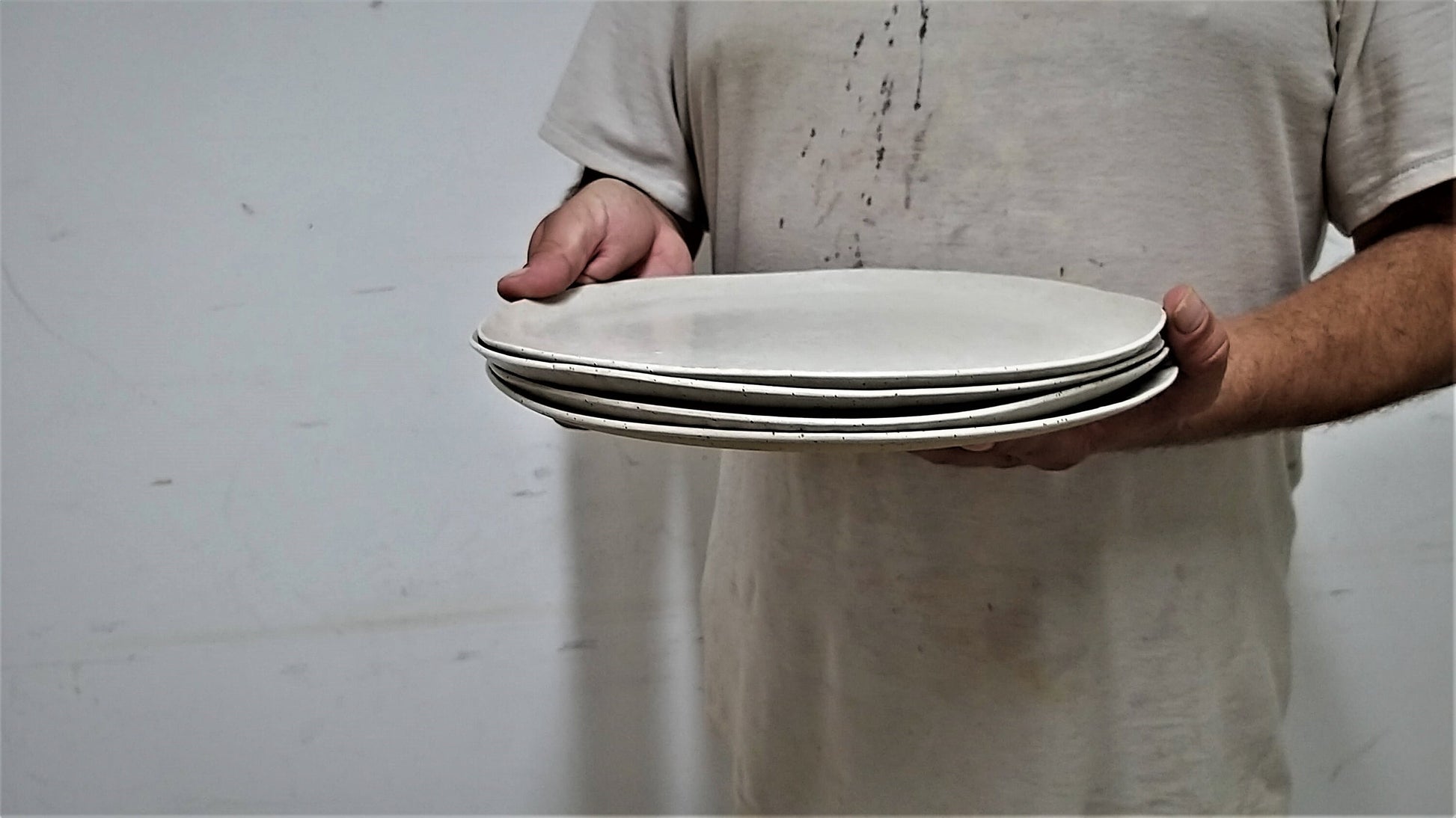 Handmade White Ceramic Plates
