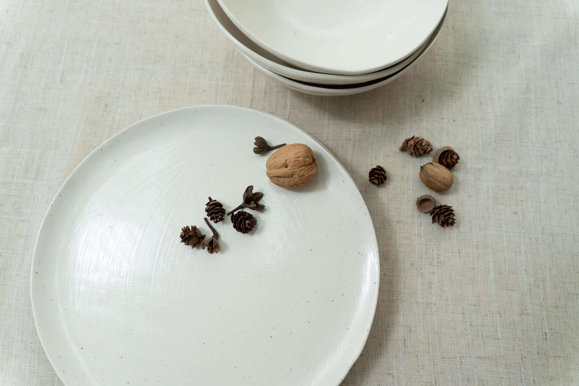 Clean and refined handmade ceramic tableware