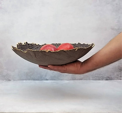 Decorative Contemporary Bowl, Large Ceramic Fruit Bowl,