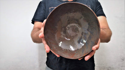 Handcraft ceramic brown bowl