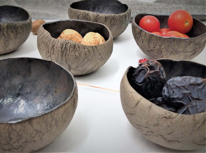 Ceramic bowls designed with food