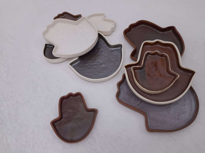 Small Hamsa ceramic plates