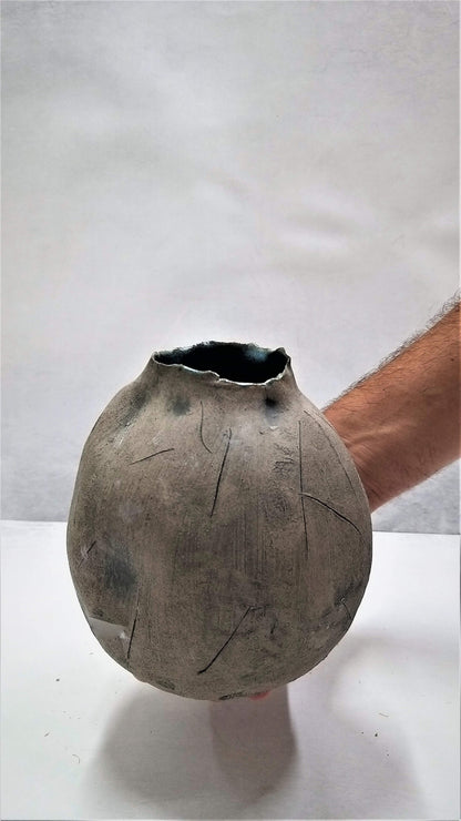 Gray Pottery Vase