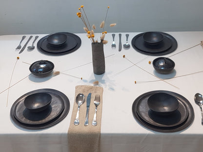 Black Ceramic Dinner Set