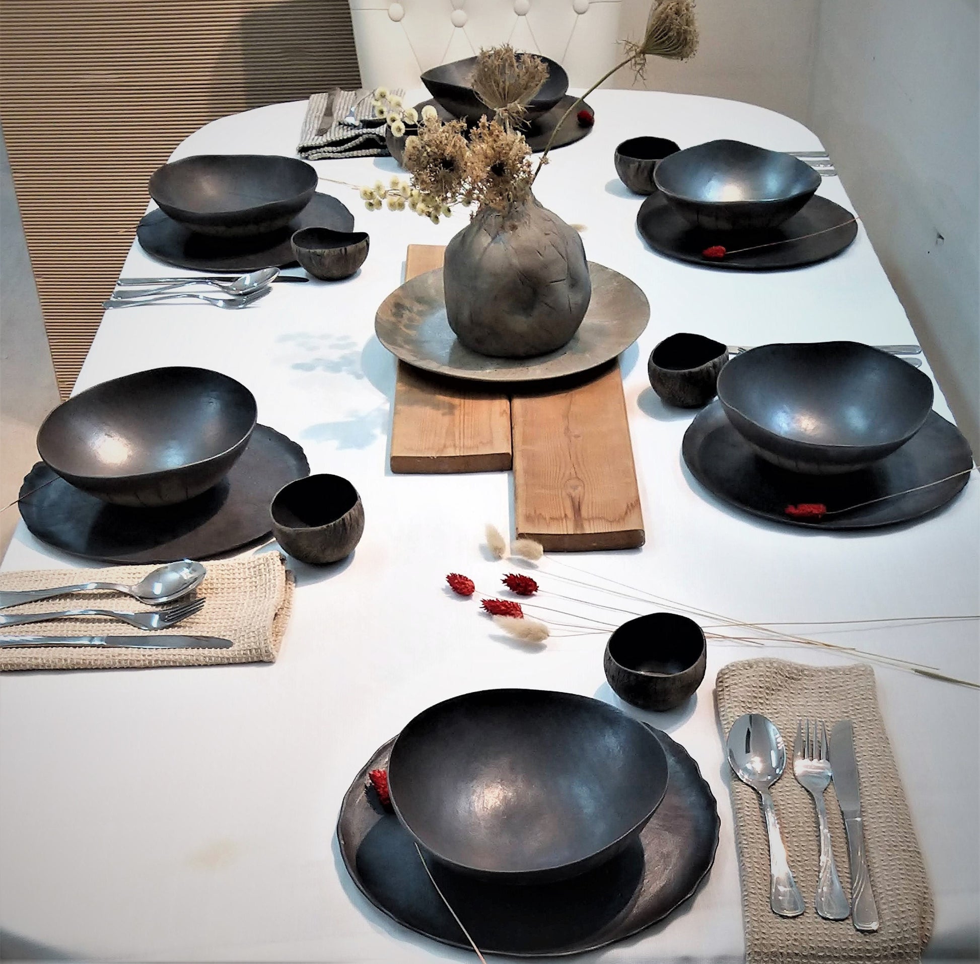 Black Ceramic Dinner Set