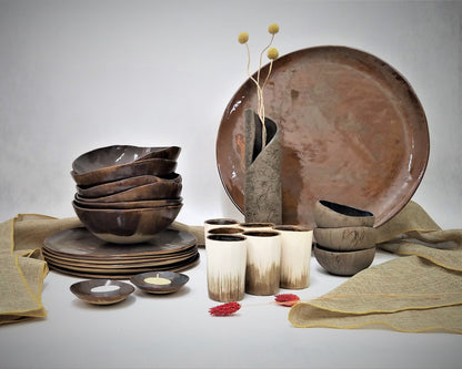 Brown Dishes Set