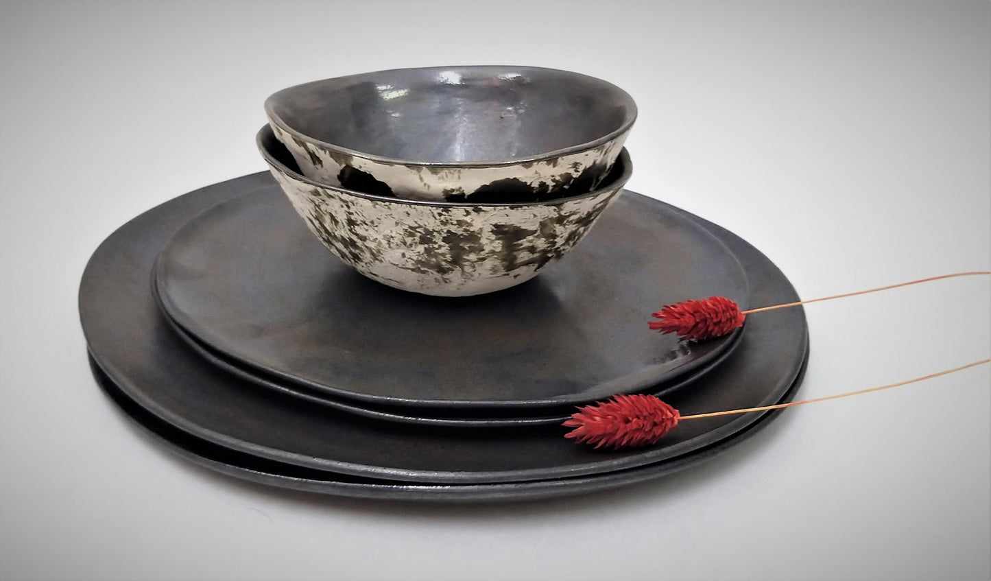 Black Matte Dishware Set