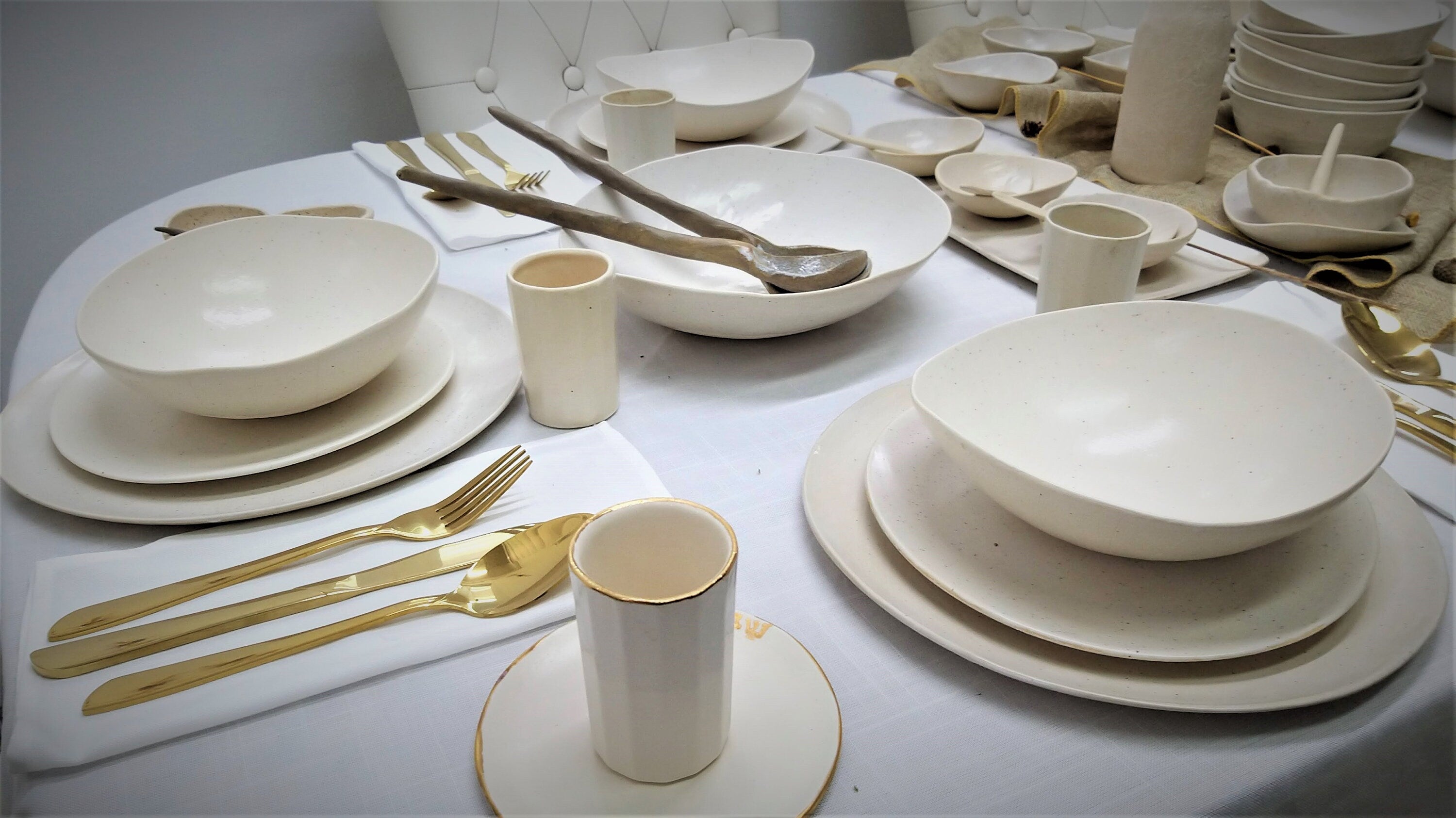 White modern clearance dinnerware